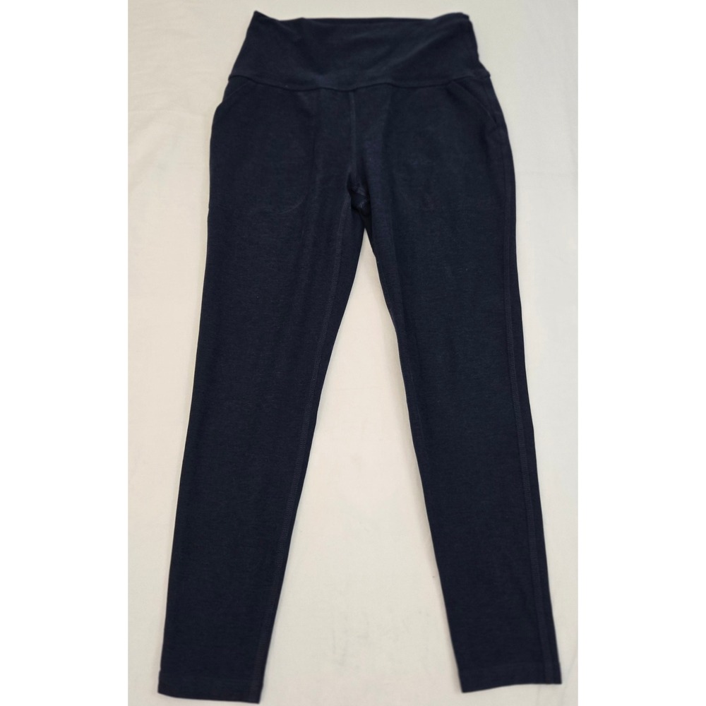 Beyond Yoga M Midi Spacedye Leggings HIGH WAIST Pockets MADE IN THE U.S.A. Navy